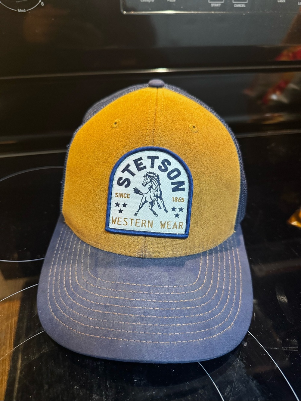 Stetson Two-Tone Navy & Gold Western Wear Baseball Cap